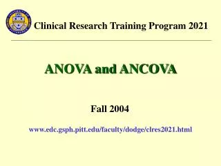 Clinical Research Training Program 2021