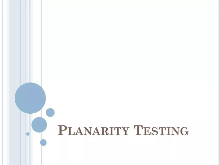 planarity testing