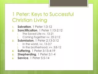 1 Peter: Keys to Successful Christian Living