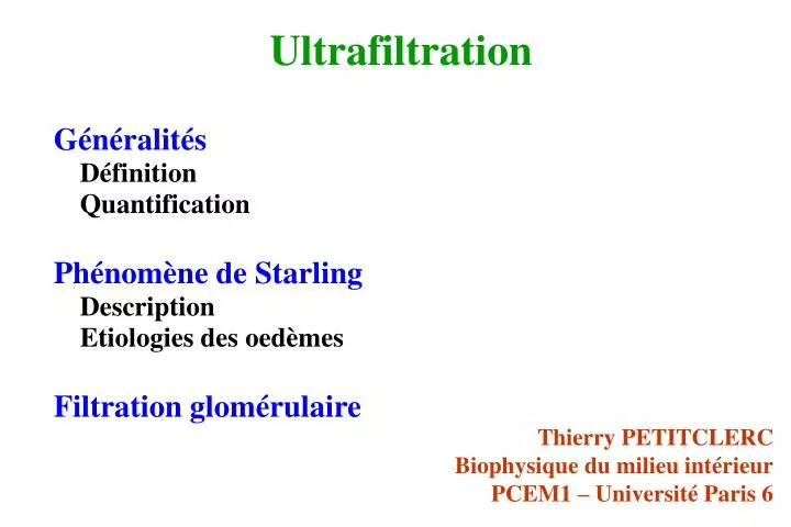 ultrafiltration