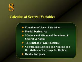 Functions of Several Variables Partial Derivatives