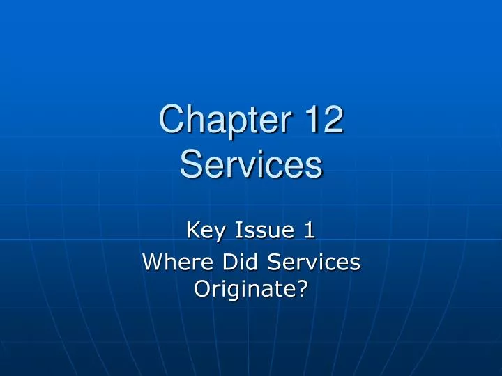 chapter 12 services