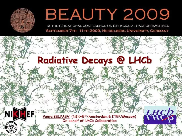 radiative decays @ lhcb