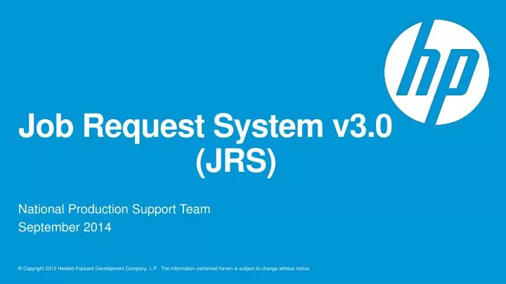 job request system v3 0 jrs