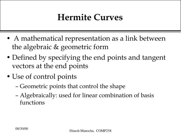 hermite curves