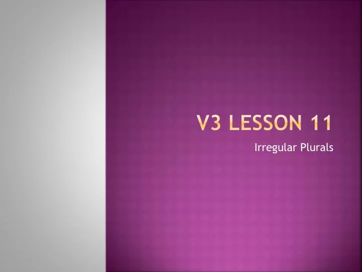 v3 lesson 11