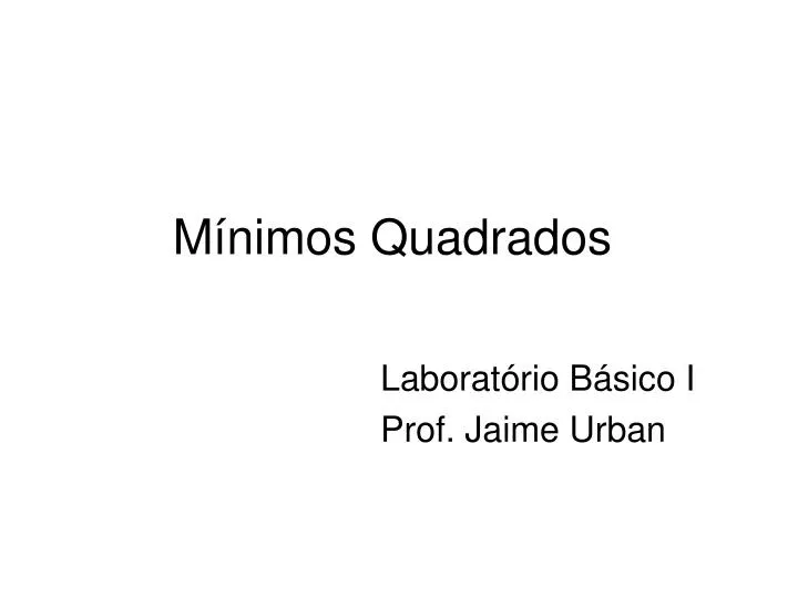 m nimos quadrados