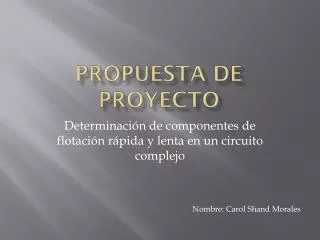 Propuesta de Proyecto