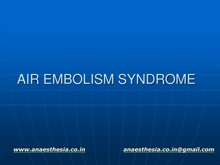 air embolism syndrome