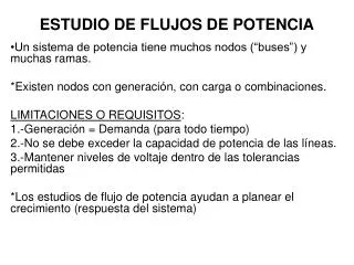 estudio de flujos de potencia