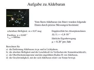 aufgabe zu aldebaran