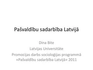 pa vald bu sadarb ba latvij