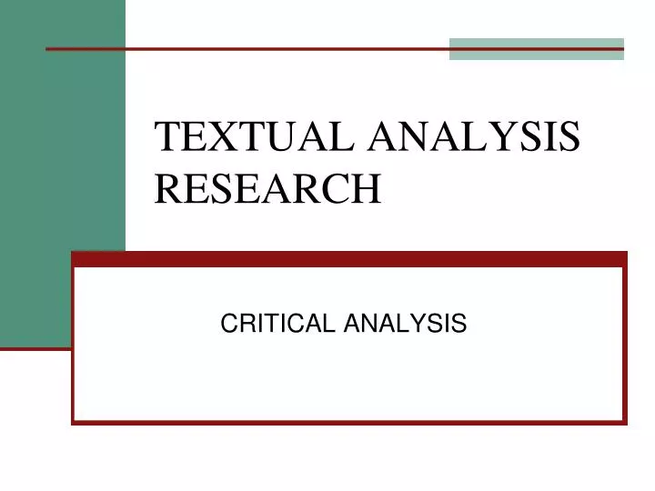 textual analysis research