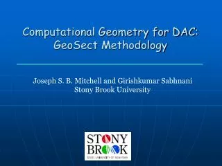 Computational Geometry for DAC: GeoSect Methodology
