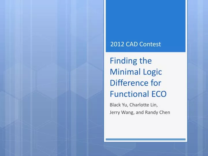 finding the minimal logic difference for functional eco