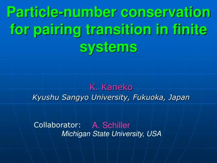 particle number conservation for pairing transition in finite systems