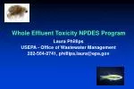 Whole Effluent Toxicity NPDES Program - slide 1