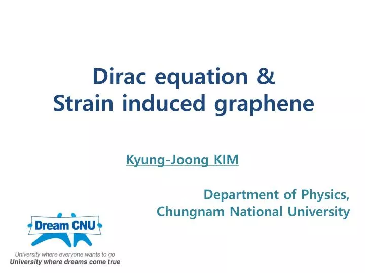 dirac equation strain induced graphene