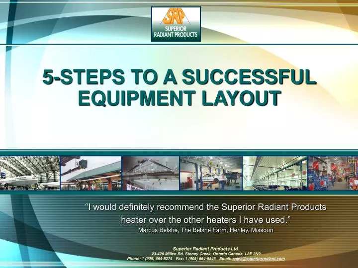 5 steps to a successful equipment layout