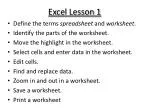 Excel Lesson 1 - slide 1