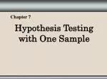 Hypothesis Testing with One Sample - slide 1