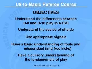U8-to-Basic Referee Course