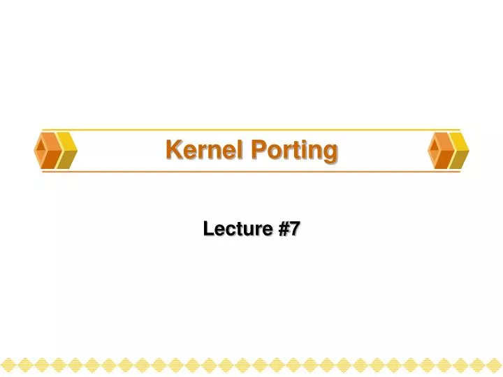 kernel porting