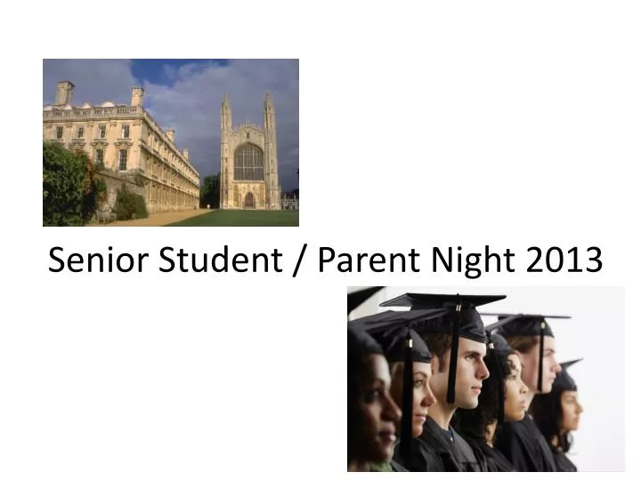 senior student parent night 2013