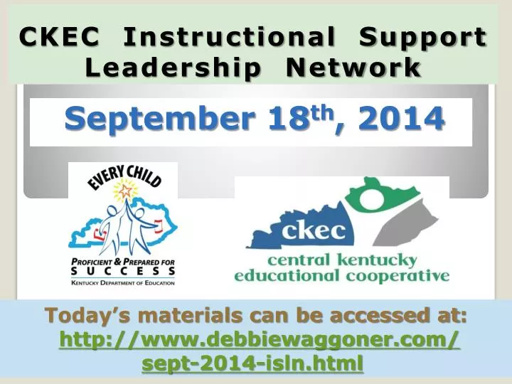 ckec instructional support leadership network