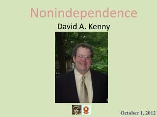 Nonindependence David A. Kenny