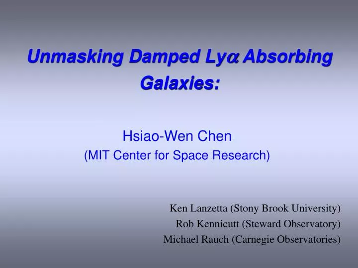 unmasking damped ly a absorbing galaxies