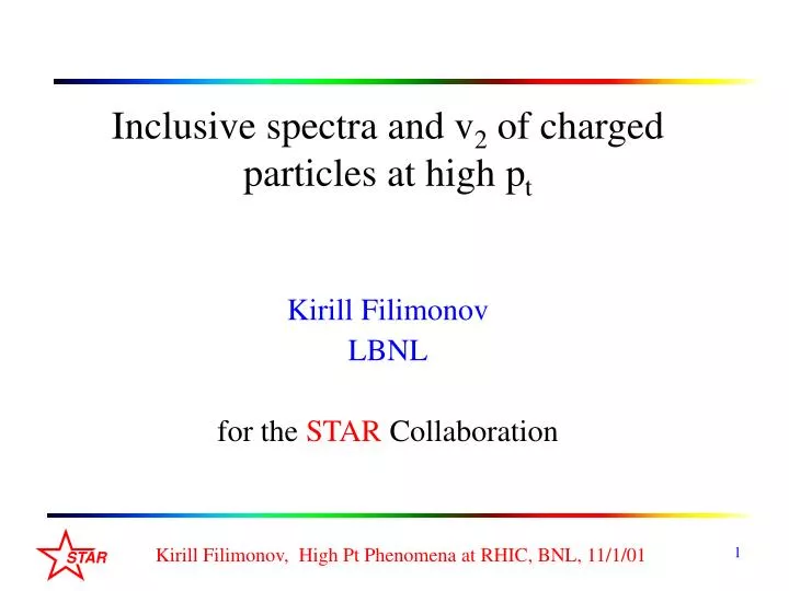 inclusive spectra and v 2 of charged particles at high p t