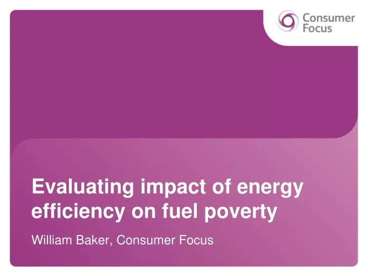 evaluating impact of energy efficiency on fuel poverty