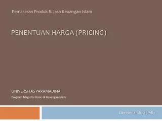 penentuan harga pricing
