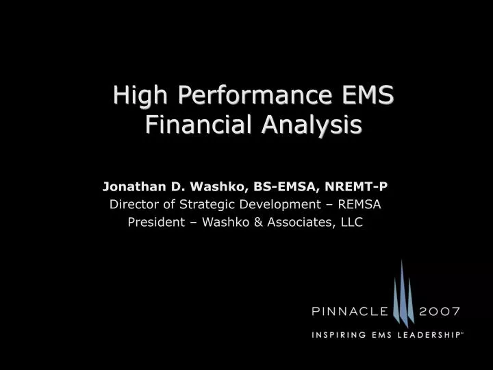 high performance ems financial analysis