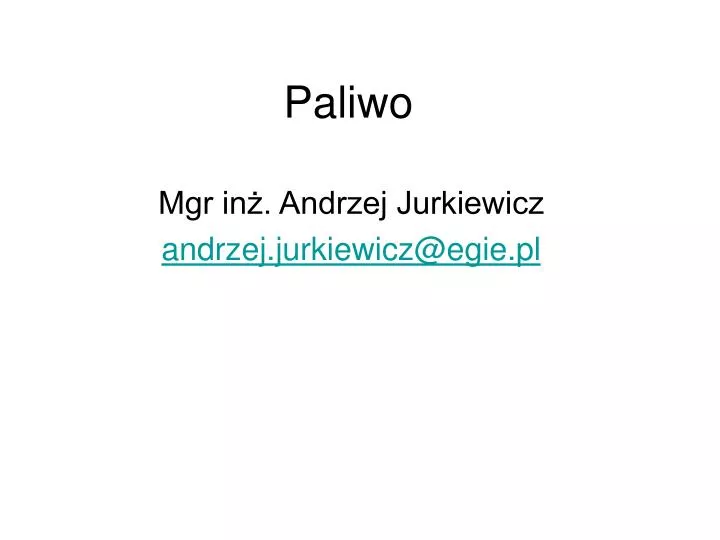 paliwo