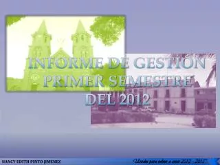 informe de gesti n primer semestre del 2012