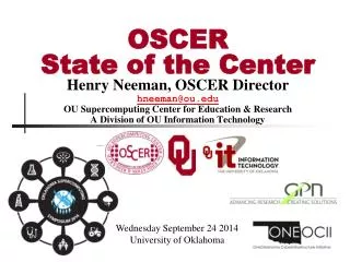 OSCER State of the Center