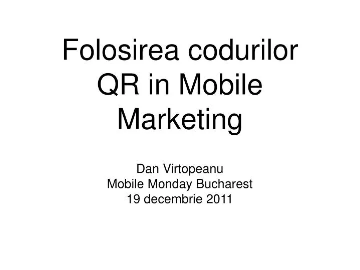 folosirea codurilor qr in mobile marketing