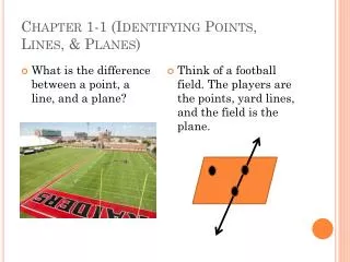 Chapter 1-1 (Identifying Points, Lines, &amp; Planes)