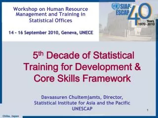 Workshop on Human Resource Management and Training in Statistical Offices
