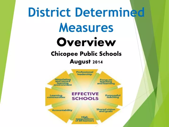 district determined measures overview chicopee public schools august 2014