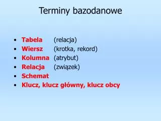 terminy bazodanowe