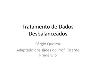 tratamento de dados desbalanceados