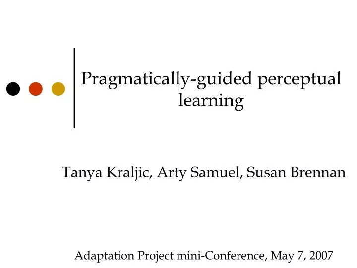 pragmatically guided perceptual learning