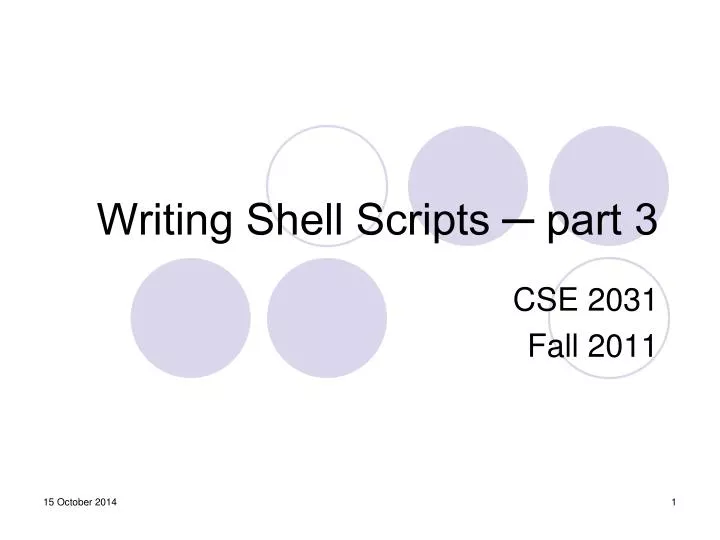 writing shell scripts part 3