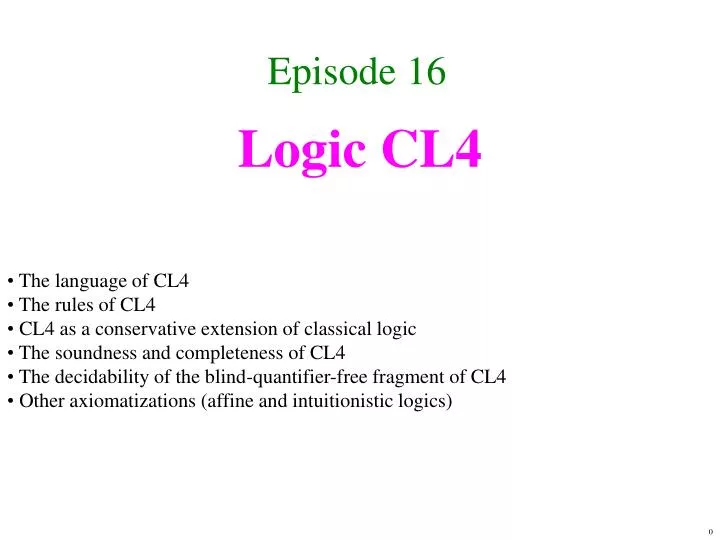 logic cl4