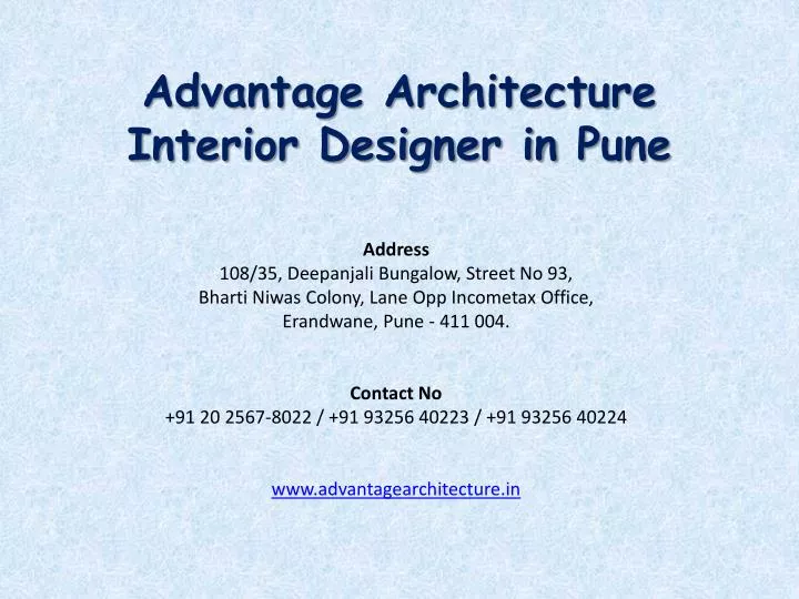 advantage architecture interior designer in pune