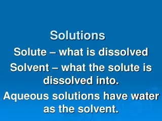 Solutions