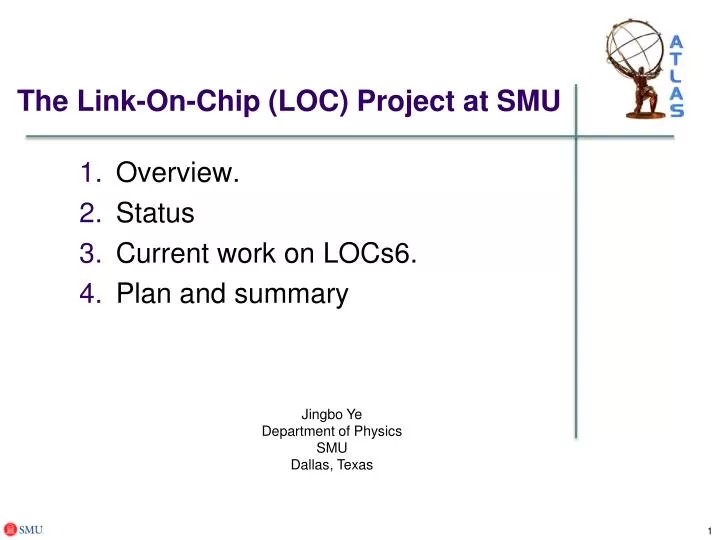 the link on chip loc project at smu